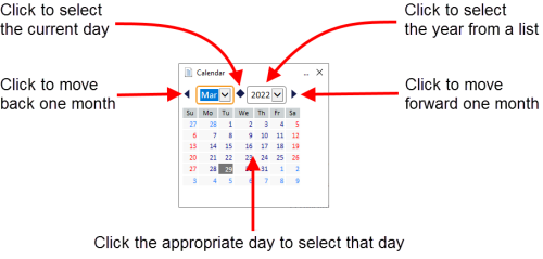 Date selector